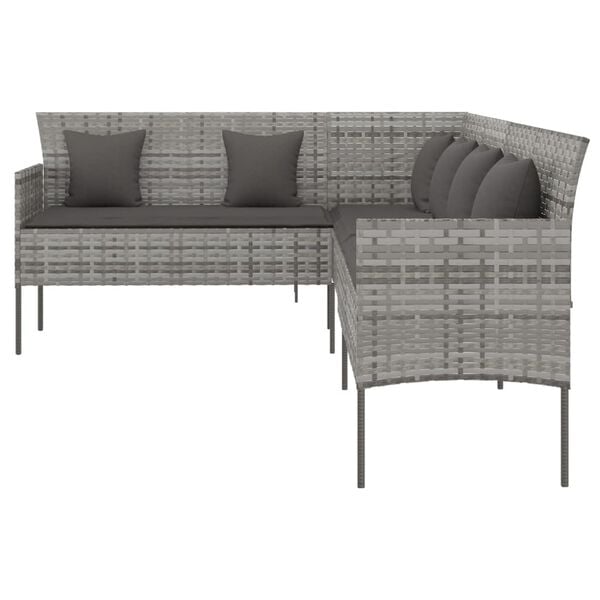 vidaXL Garden Sofa Grey, Anthracite