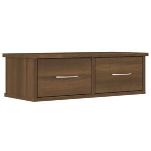 vidaXL Wall Cabinet Brown Oak Engineered Wood 23.6x10.2x7.3 in