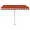 vidaXL Retractable Awning Orange and Brown