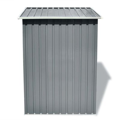 vidaXL Garden Storage Shed Gray Metal 80.3"x52"x73.2"