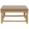 vidaXL Garden Footstool Taupe Bamboo, Fabric (100% polyester) Medium
