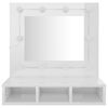 vidaXL Mirror Cabinet High gloss white Engineered wood, acrylic