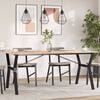 vidaXL Dining Table Leg Black Powder-Coated Steel Large Industrial