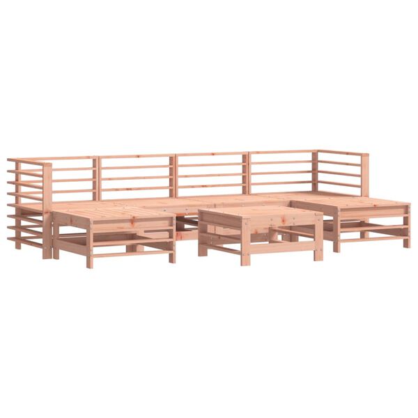 vidaXL Garden Lounge Set Natural Douglas Wood Solid Douglas Wood Large