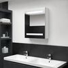 vidaXL Bathroom Cabinet Shining White MDF board with melamine finish, glass