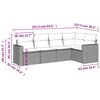 vidaXL Garden Sofa Set Light grey, Dark grey