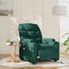 vidaXL Electric Massage Recliner Chair Dark green Polyester, Metal, Plywood