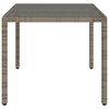 vidaXL Garden Table Grey Poly rattan and tempered glass 59.1 x 35.4 in