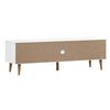 vidaXL TV Cabinet White Solid pine wood, engineered wood