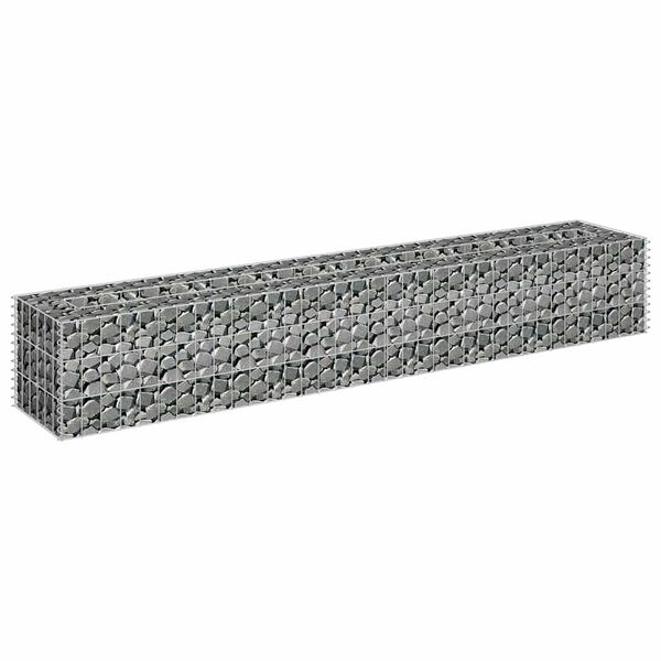 vidaXL Gabion Raised Bed Silver Galvanized Steel Large Heavy Duty