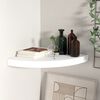vidaXL Corner Shelf White Honeycomb MDF 13.8x13.8x1.5 in Wall mounting