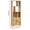 vidaXL Bookshelf Natural wood finish Solid mango wood
