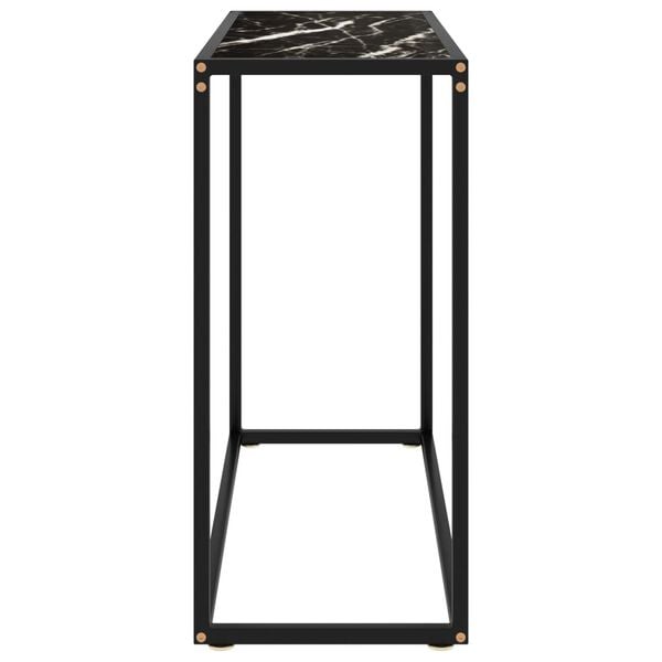 vidaXL Console Table Black Tempered glass Medium Durable Console Table