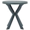 vidaXL Garden Table Green Plastic Small Bistro Table Round