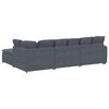 vidaXL Modular Sofa Dark Grey Velvet (100% polyester), Metal Oversized