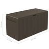 vidaXL Cushion Box Brown Polypropylene Medium Cushion Box Rectangular