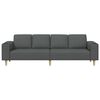 vidaXL Living Room Couch Dark Grey 98.43 x 30.31 x 29.92 in Polyester
