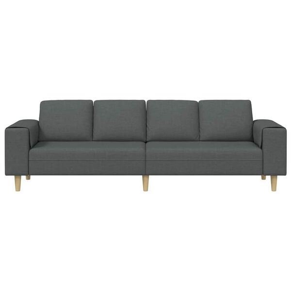 vidaXL Living Room Couch Dark Grey 98.43 x 30.31 x 29.92 in Polyester
