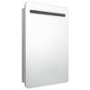 vidaXL Bathroom Cabinet Concrete grey MDF with melamine finish, glass