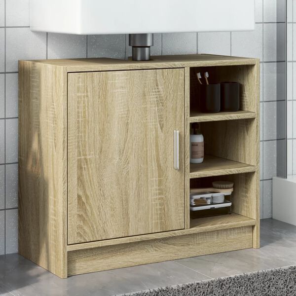 vidaXL Sink Cabinet Sonoma Oak Engineered Wood Small Sink Cabinet