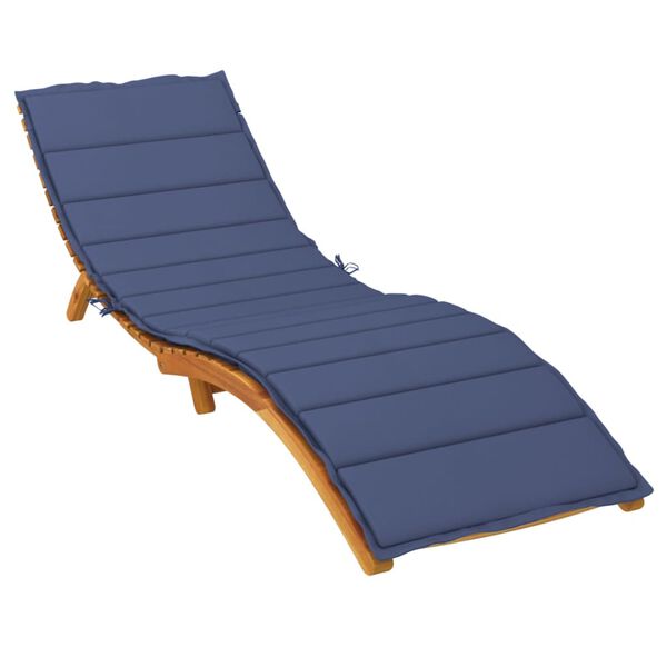 vidaXL Sun Lounger Cushion Navy Blue Oxford Fabric (100% Polyester)