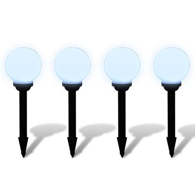 vidaXL Outdoor Pathway Lamps 4 pcs LED 5.9" with Ground Spike