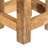 vidaXL Nesting Side Table Set of 3 Natural wood color with black accents