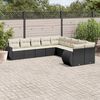 vidaXL Garden Sofa Set Black, Cream White