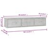 vidaXL Wall-mounted Drawer Shelf Concrete Gray 34.6"x10.2"x7.3" Engineered Wood