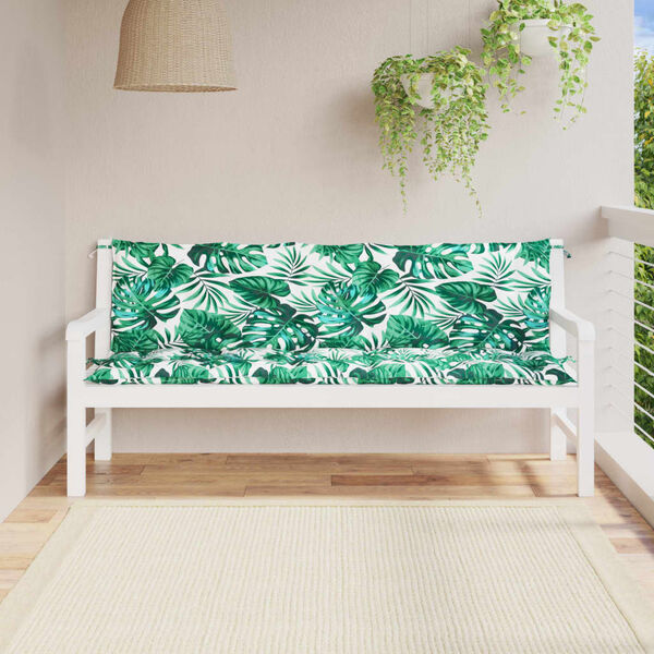 vidaXL Garden Bench Cushion Set of 2 Leaf Pattern