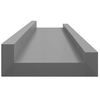 vidaXL Wall Shelf Set of 4 Grey MDF 23.6 x 3.5 x 1.2 in Stylish Design