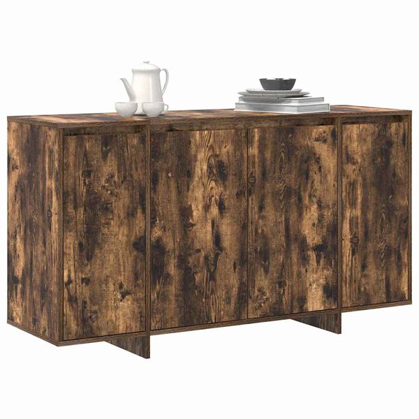 vidaXL Sideboard Smoked Oak 53.15 x 16.14 x 29.53 in Engineered Wood