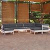 vidaXL Garden Lounge Set White, Anthracite