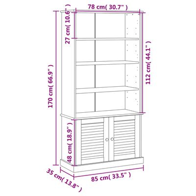 Assembly schematic with dimensions for a tall cabinet with shelves and base