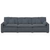 vidaXL Modular Sofa Dark Grey Velvet (100% Polyester), Foam, Metal
