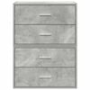 vidaXL Cabinet Set of 2 Concrete Grey Engineered Wood Small Cabinet