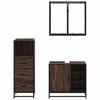 vidaXL Bathroom Furniture Set Brown Oak Engineered Wood Medium