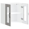 vidaXL Kitchen Wall Cabinet Grey sonoma Engineered wood and glass Medium