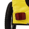 vidaXL Pet Bike Trailer Yellow and Black Oxford Fabric, Iron, PVC
