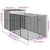vidaXL Dog House Anthracite Galvanized Steel Large Durable Dog House