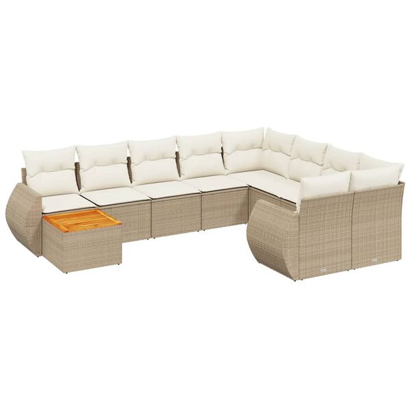 vidaXL Garden Sofa Set Beige, Cream White