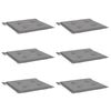 vidaXL Chair Cushion Set of 6 Grey
