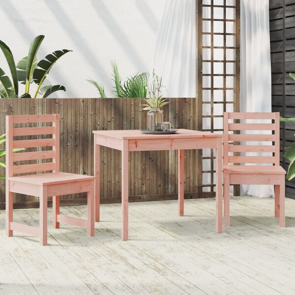vidaXL Garden Bistro Set Natural Wood Solid Douglas Fir wood Medium