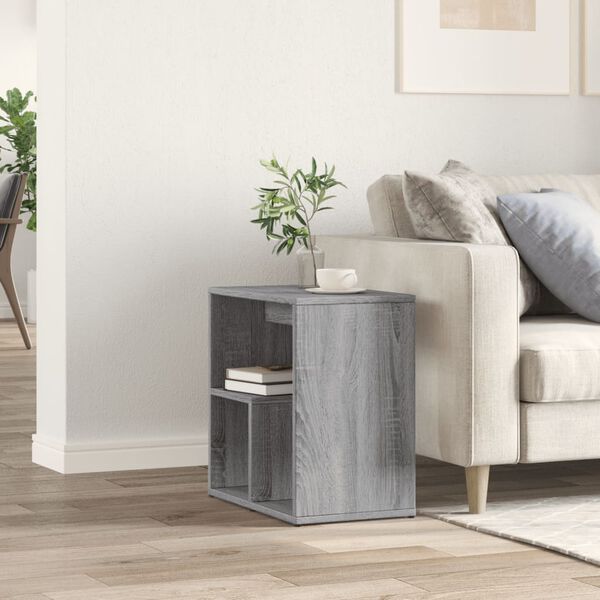 vidaXL Side Table Grey Sonoma Engineered wood Small Side Table