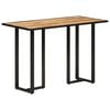 vidaXL Dining Table Natural Wood Solid mango wood 43.3x21.7x29.7 in