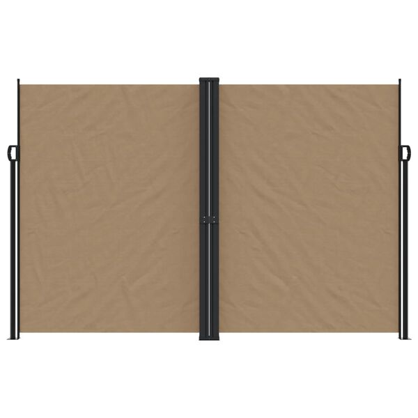 vidaXL Retractable Side Awning Taupe 100% polyester with a PU coating