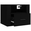 vidaXL Wall-mounted Bedside Cabinet Set of 2 Black Engineered wood