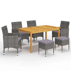 vidaXL Dining Set Gray, Dark Gray