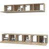 vidaXL TV Cabinet Set Set of 5 Sonoma Oak Engineered Wood Medium
