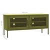 vidaXL TV Stand Olive Green 41.3"x13.8"x19.7" Steel